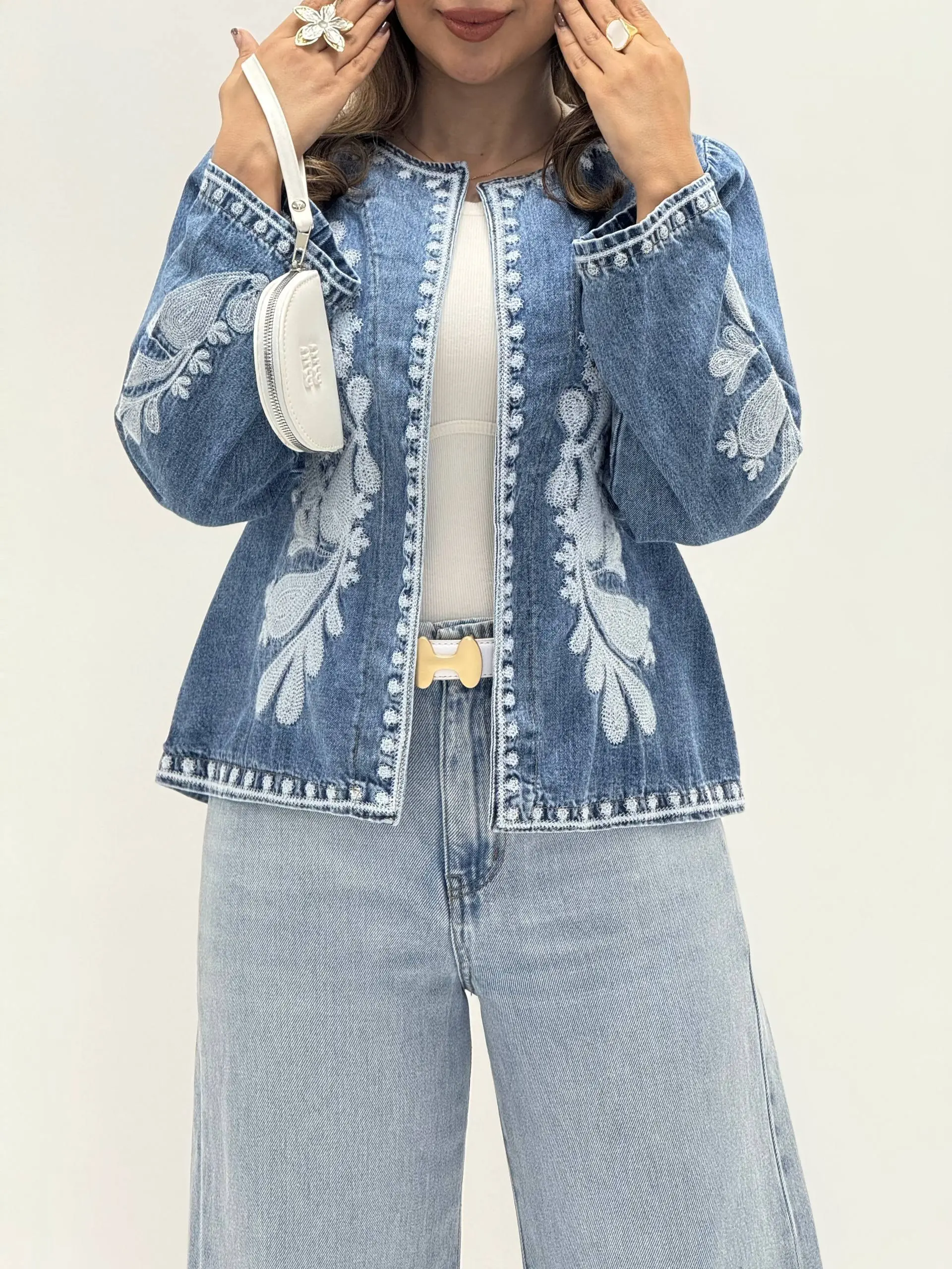 3950-جین وارداتی گلدوزی